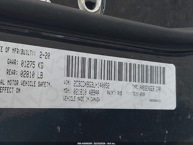 2020 DODGE CHARGER 2C3CDXBG3LH140052 Photo 8