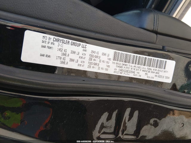 44586396 :رقم المزاد ، 1D4RE4GG9BC635046 vin ، 2011 Dodge Durango Crew مزاد بيع