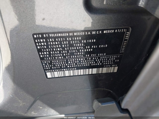 2023 VOLKSWAGEN TAOS 3VVCX7B27PM373349 Photo 8