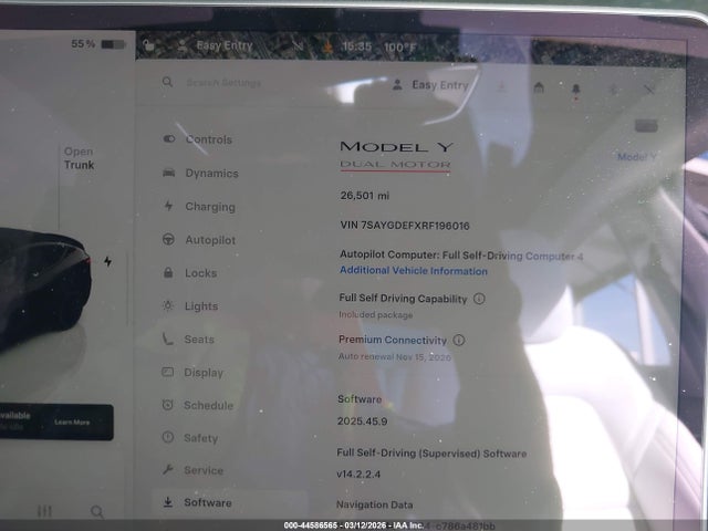 2024 Tesla Model Y Performance Dual Motor All-wheel Drive მანქანა იყიდება აუქციონზე, vin: 7SAYGDEFXRF196016, აუქციონის ნომერი: 44586565