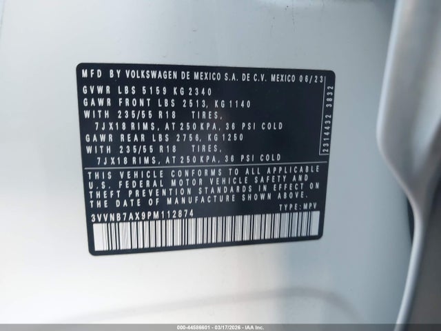 2023 VOLKSWAGEN TIGUAN 3VVNB7AX9PM112874 Photo 8