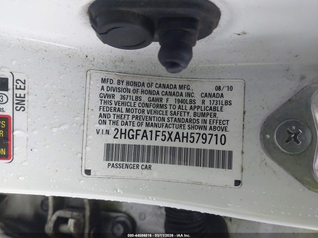 2010 HONDA CIVIC 2HGFA1F5XAH579710 Photo 8