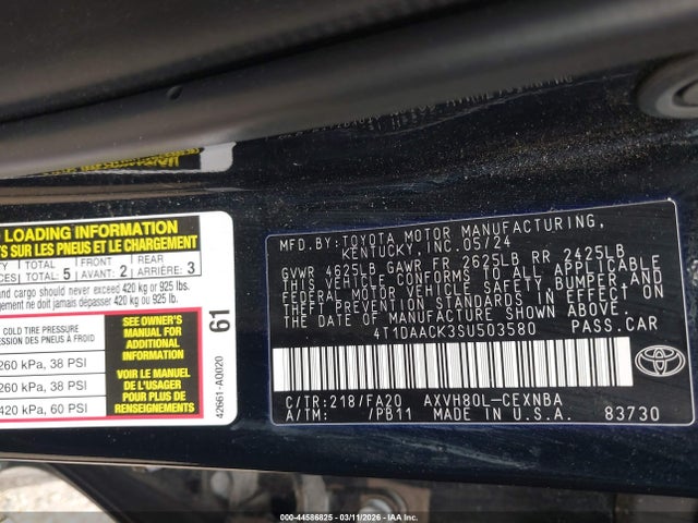 Toyota CAMRY LE 2025 4T1DAACK3SU503580 Image 9