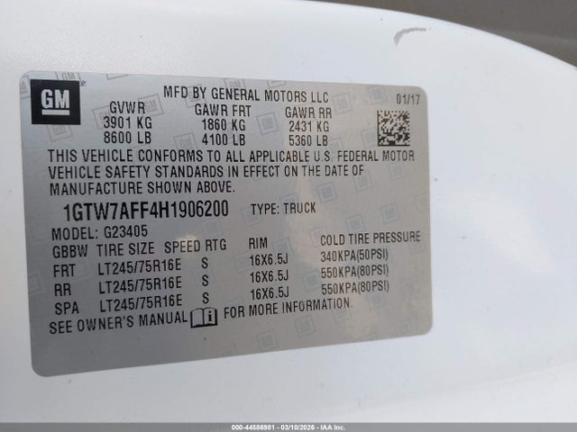 2017 GMC SAVANA 2500 1GTW7AFF4H1906200 Photo 8