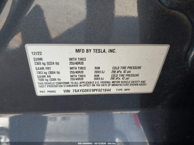 2023 TESLA MODEL Y 7SAYGDEE9PF621844 Photo 8