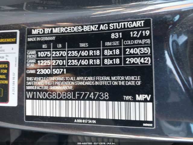 2020 MERCEDES-BENZ GLC 300 W1N0G8DB8LF774738 Photo 8
