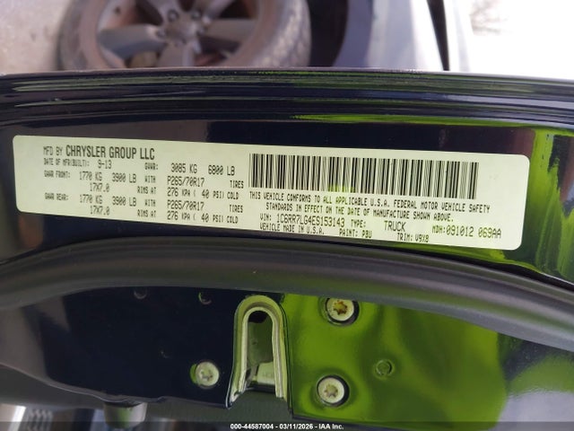 2014 Ram 1500 Slt მანქანა იყიდება აუქციონზე, vin: 1C6RR7LG4ES153143, აუქციონის ნომერი: 44587004
