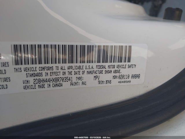 2008 DODGE GRAND CARAVAN 2D8HN44HX8R703541 Photo 8