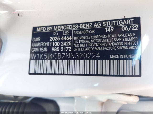 2022 MERCEDES-BENZ CLA 250 COUPE W1K5J4GB7NN320224 Photo 8