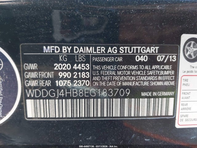 WDDGJ4HB8EG183709 Mercedes-Benz C 250