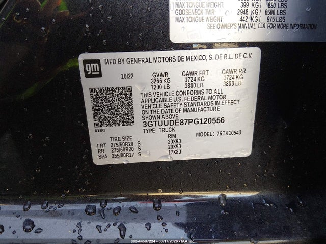 2023 GMC SIERRA 1500 3GTUUDE87PG120556 Photo 8