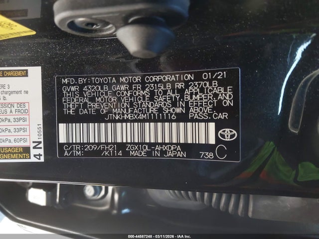 2021 TOYOTA C-HR JTNKHMBX4M1111116 Photo 8