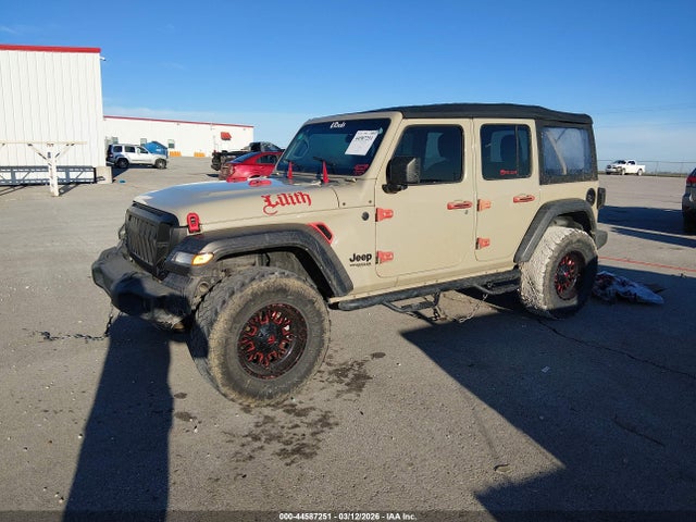 44587251 :رقم المزاد ، 1C4HJXDG0NW227385 vin ، 2022 Jeep Wrangler Unlimited Sport 4x4 مزاد بيع