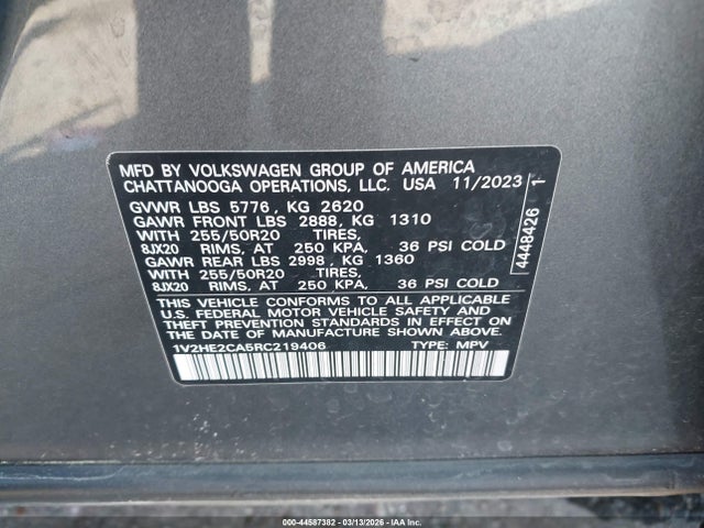 2024 VOLKSWAGEN ATLAS CROSS SPORT 1V2HE2CA5RC219406 Photo 8