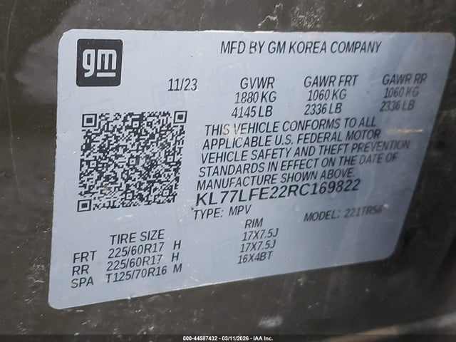 2024 CHEVROLET TRAX KL77LFE22RC169822 Photo 8
