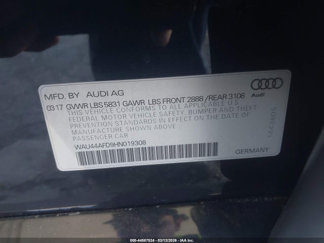 2017 AUDI A8 L WAU44AFD9HN019308 Photo 8