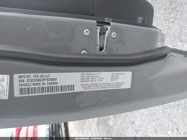 Продаж на аукціоні авто 2023 Dodge Charger Sxt, vin: 2C3CDXBG2PH575604, номер лоту: 44587564
