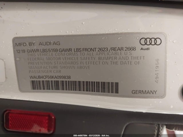 2019 AUDI S5 WAUB4CF56KA099838 Photo 8
