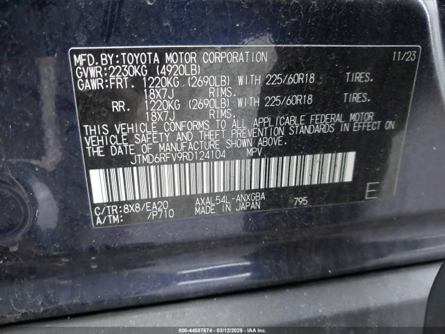 JTMD6RFV9RD124104 Toyota Rav4 Hybrid Limited