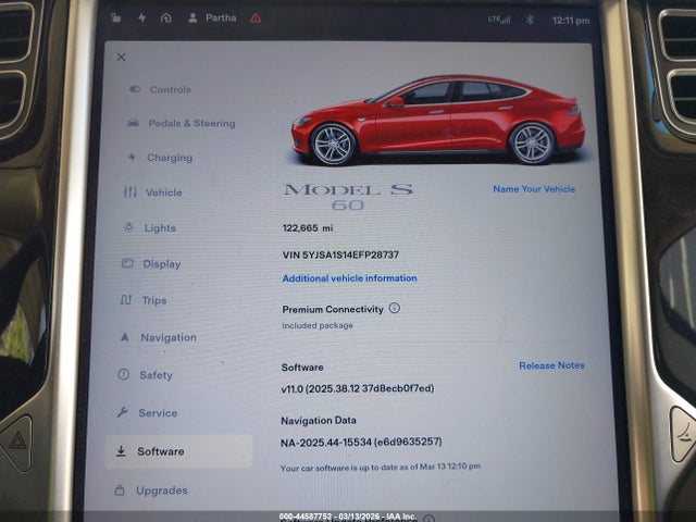 2014 TESLA MODEL S 5YJSA1S14EFP28737 Photo 6