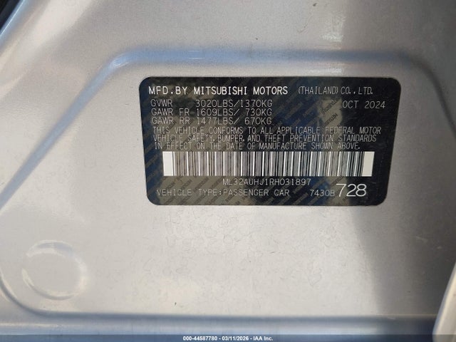 2024 MITSUBISHI MIRAGE ML32AUHJ1RH031897 Photo 8