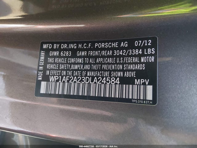 2013 PORSCHE CAYENNE WP1AF2A23DLA24584 Photo 8