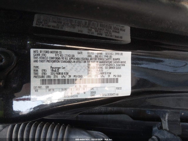 2012 FORD FOCUS 1FAHP3N25CL324189 Photo 8