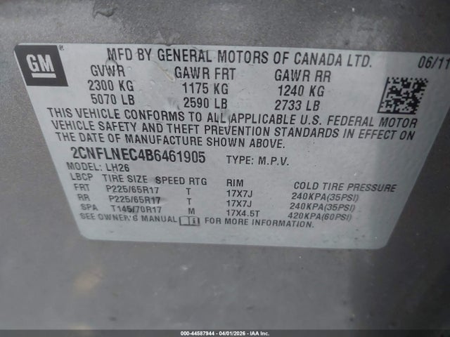 2011 CHEVROLET EQUINOX 2CNFLNEC4B6461905 Photo 8