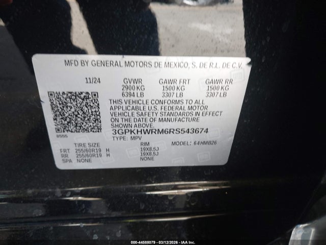 2024 Honda Prologue Touring მანქანა იყიდება აუქციონზე, vin: 3GPKHWRM6RS543674, აუქციონის ნომერი: 44588079