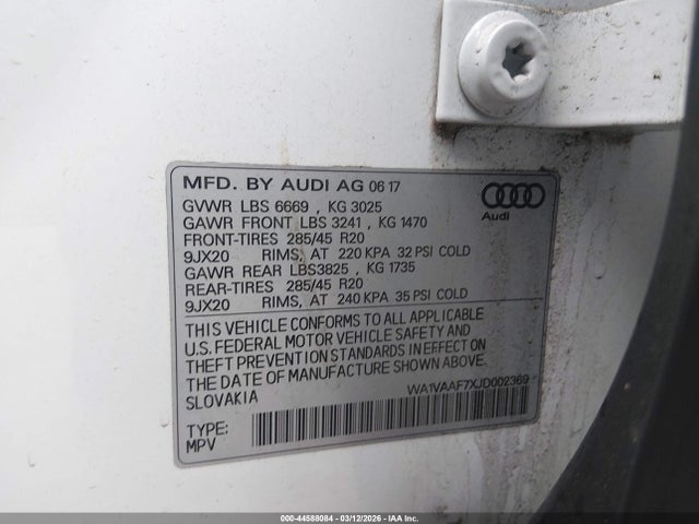2018 AUDI Q7 WA1VAAF7XJD002369 Photo 8