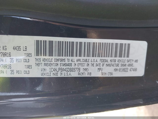Jeep Patriot Sport 2016 1C4NJPBA4GD669778 Image 9