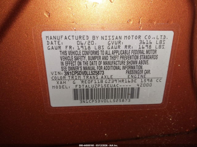 Nissan Kicks Sr Xtronic Cvt 2020 3N1CP5DV0LL525873 Image 9