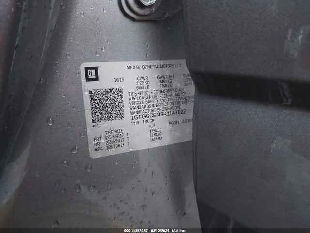1GTG6CEN8K1147022 GMC CANYON SLE