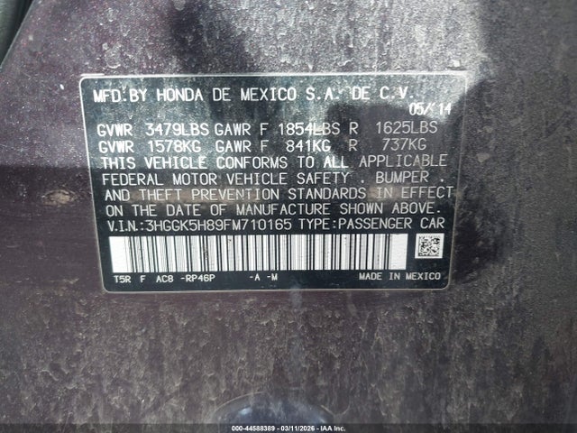 3HGGK5H89FM710165 Honda Fit Ex/ex-l