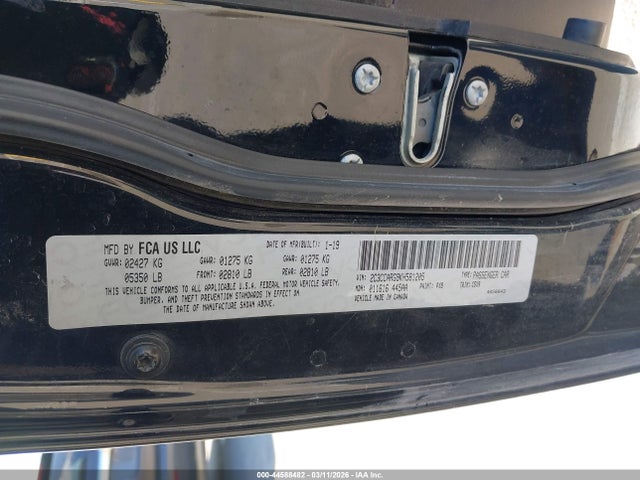 44588482 :رقم المزاد ، 2C3CCARG9KH581205 vin ، 2019 Chrysler 300 Touring Awd مزاد بيع