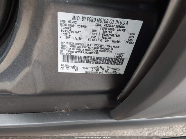 2003 FORD ESCAPE 1FMYU93193KA05539 Photo 8