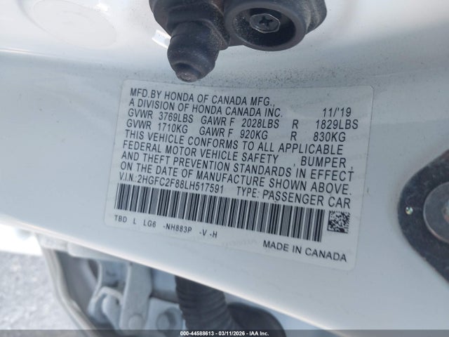 Honda Civic Sport 2020 2HGFC2F88LH517591 Image 9