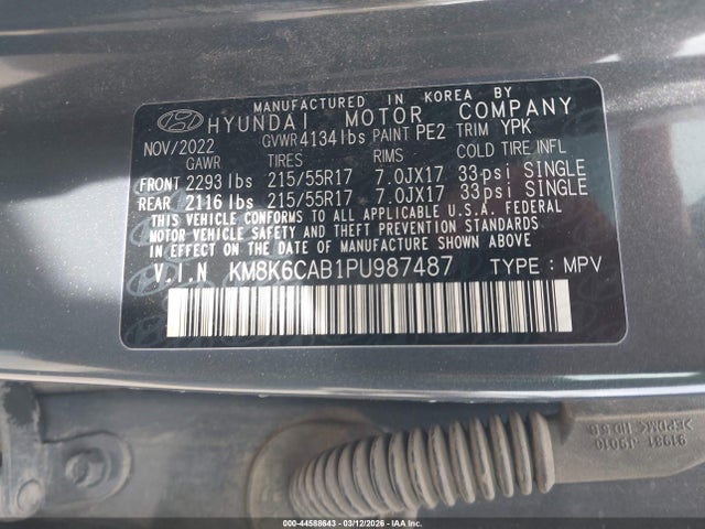 Hyundai Kona Sel 2023 KM8K6CAB1PU987487 Image 9