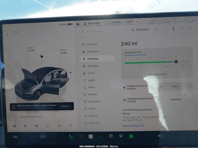 Aukcja sprzedaży 2025 Tesla Model 3 Long Range Rear-wheel Drive/standard Rear-wheel Drive, vin: 5YJ3E1EA7SF081623, numer aukcji: 44588645