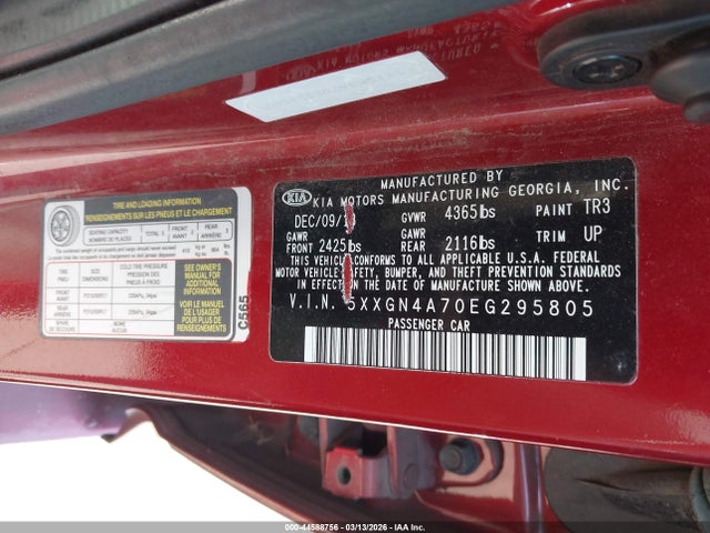 5XXGN4A70EG295805 KIA OPTIMA EX