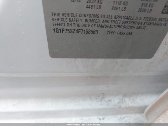 1G1P75SZ4F7158563 Chevrolet Cruze Diesel
