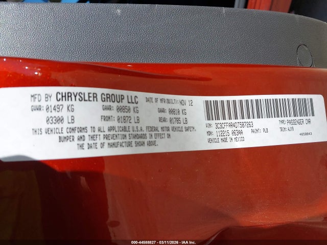 2013 FIAT 500 3C3CFFAR4DT587263 Photo 8