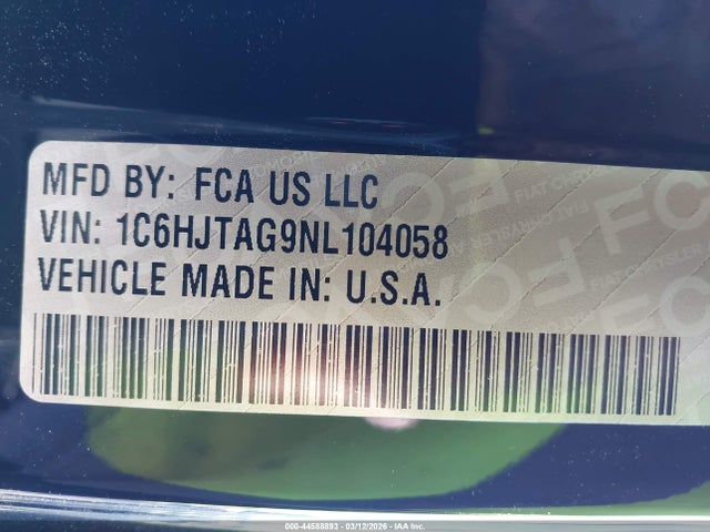 2022 JEEP GLADIATOR 1C6HJTAG9NL104058 Photo 8