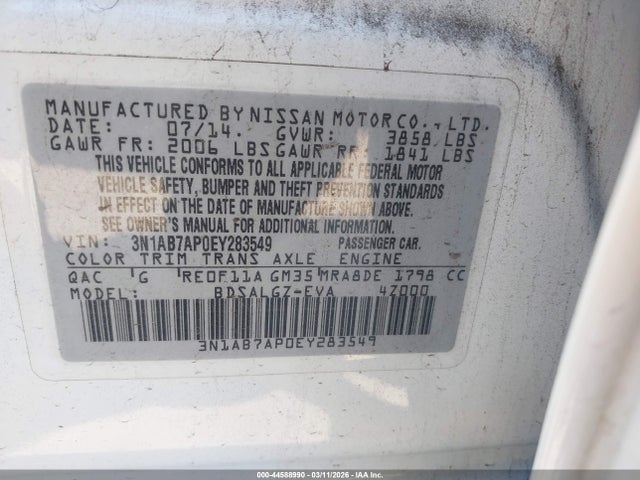2014 NISSAN SENTRA 3N1AB7AP0EY283549 Photo 8