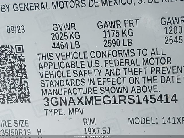 2024 CHEVROLET EQUINOX 3GNAXMEG1RS145414 Photo 8