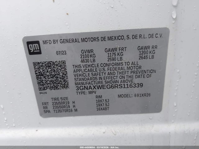 Chevrolet Equinox Awd Rs 2024 3GNAXWEG6RS116339 Image 9