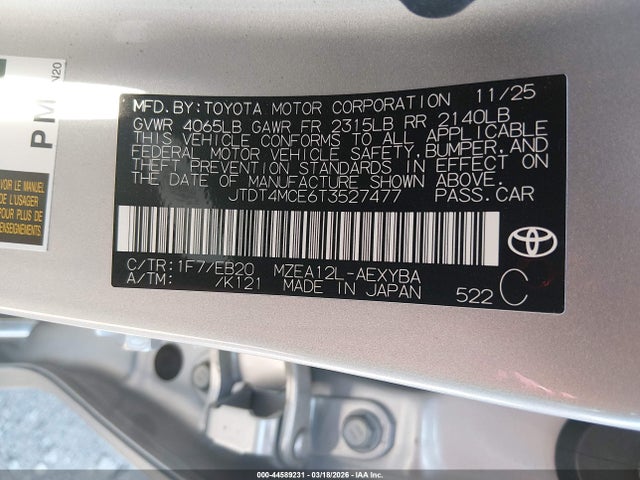 Toyota Corolla Xse 2026 JTDT4MCE6T3527477 Image 9