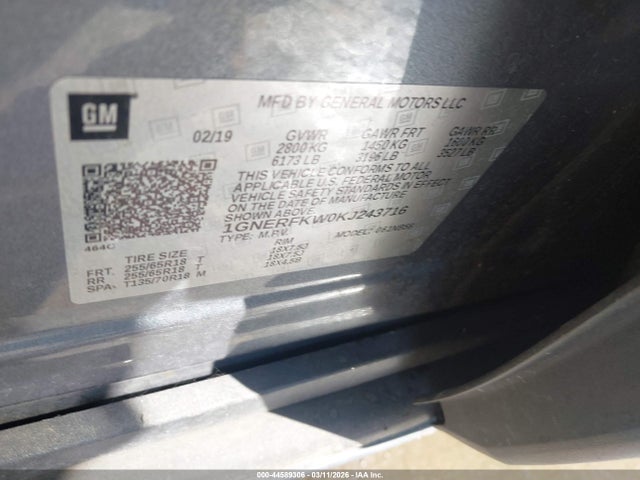 1GNERFKW0KJ243716 Chevrolet Traverse Ls