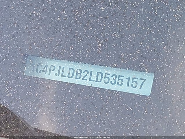 44589351 :رقم المزاد ، 1C4PJLDB2LD535157 vin ، 2020 Jeep Cherokee Limited Fwd مزاد بيع