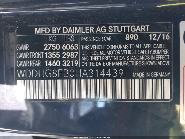 2017 MERCEDES-BENZ S 550 WDDUG8FB0HA314439 Photo 8